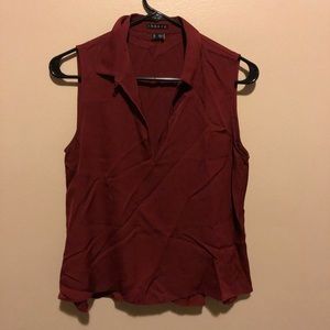 NWOT Theory Wine colored Sleeve Tank Top Shirt S